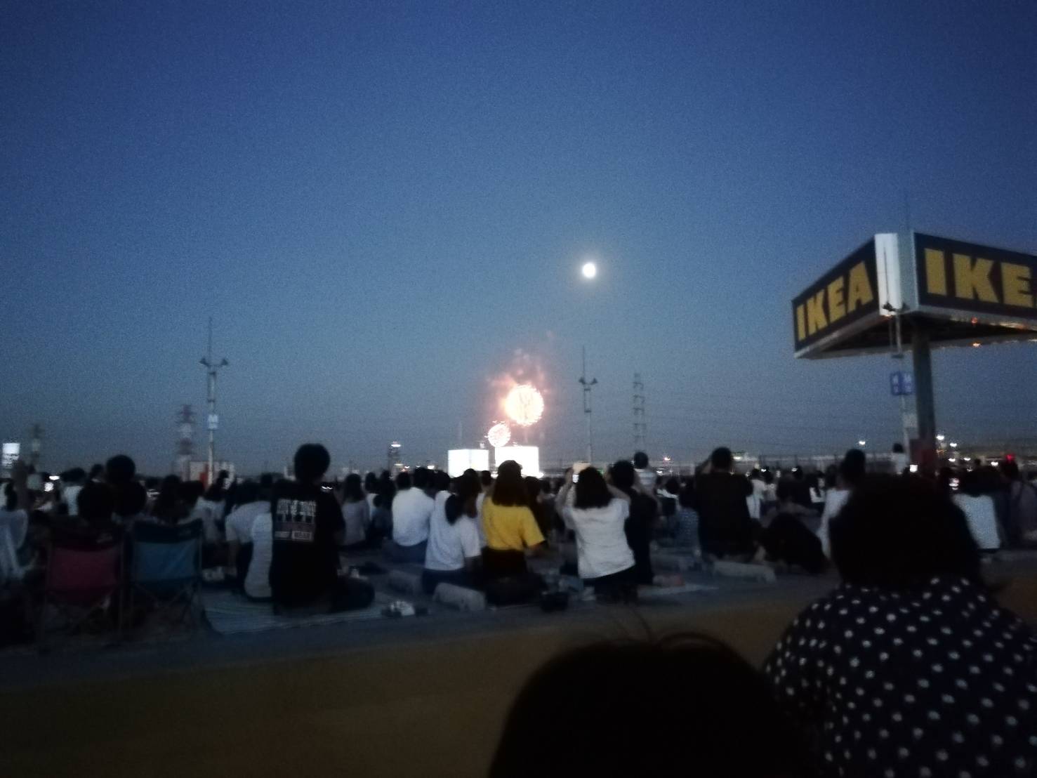 新横浜花火大会をIKEA港北屋上から！子連れ観覧レポート